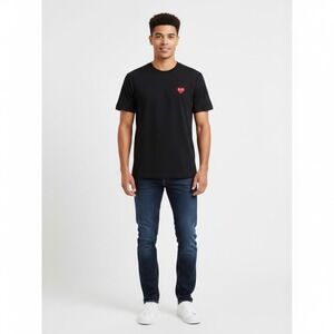 Comme des Garcons PLAY Black T Shirt Heart Logo Size M
